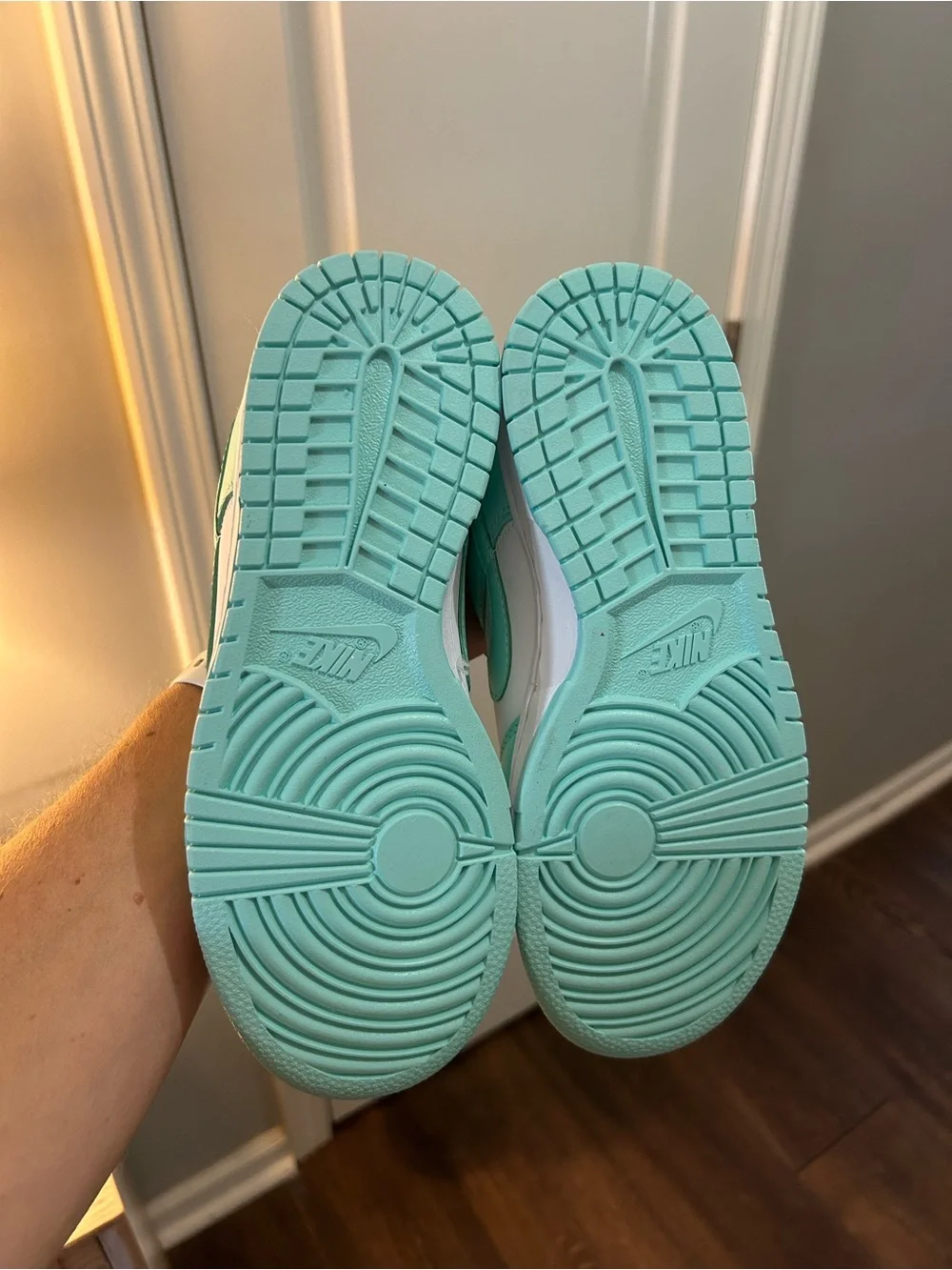 Nike Low Top Sneakers in Mint Green and White